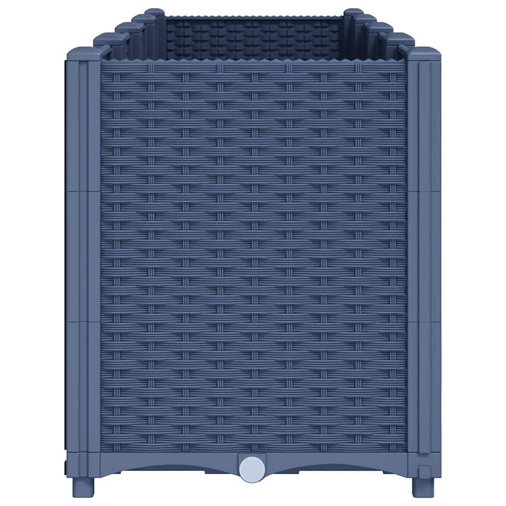 Vaso/floreira 160x40x53 cm PP cinzento azul