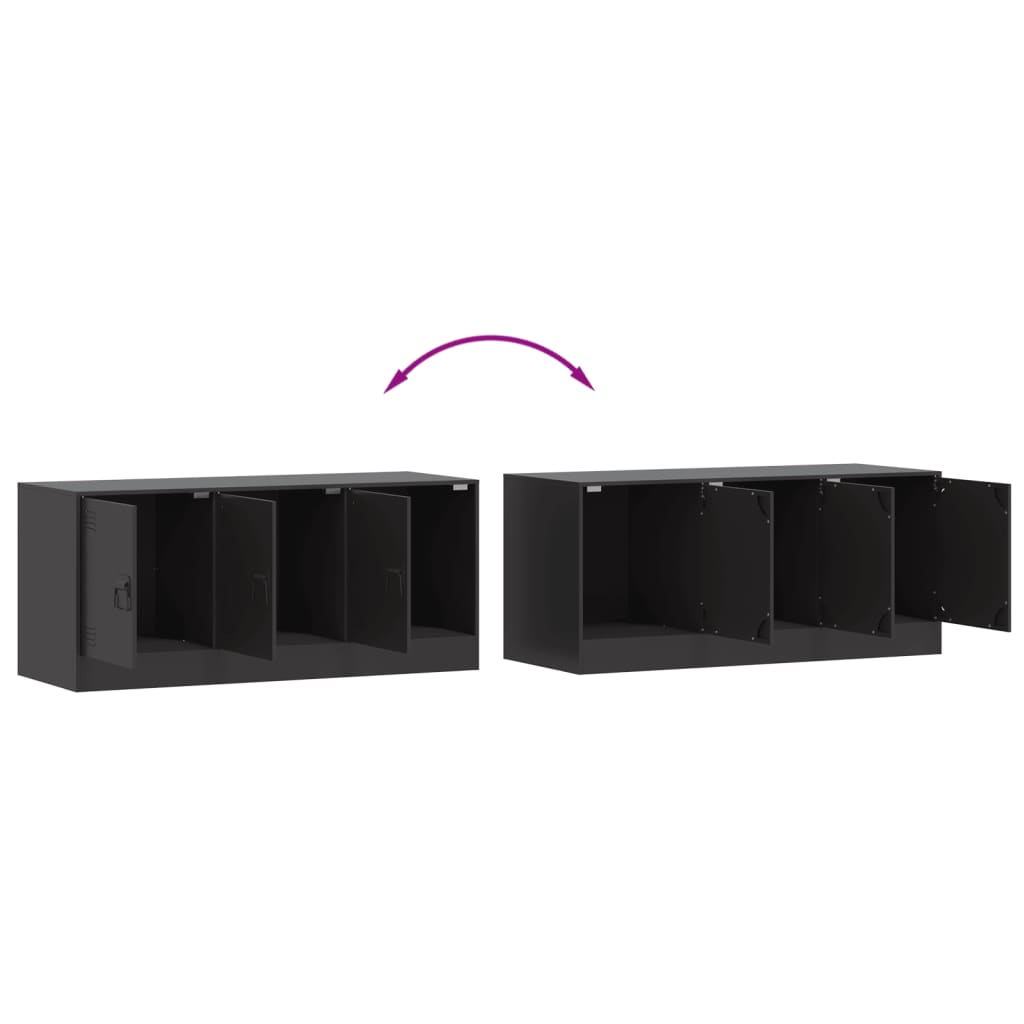 Móvel de TV 99x39x44 aço preto