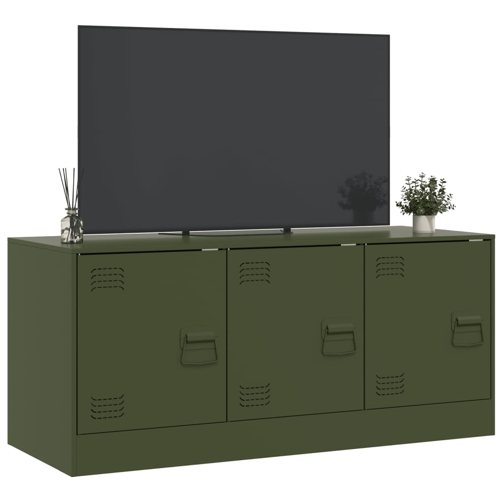 Móvel de TV 99x39x44 aço verde azeitona