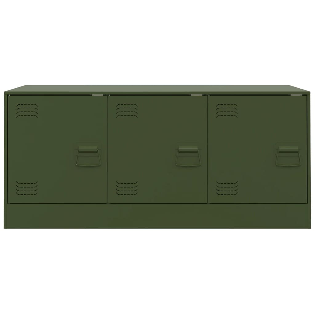 Móvel de TV 99x39x44 aço verde azeitona
