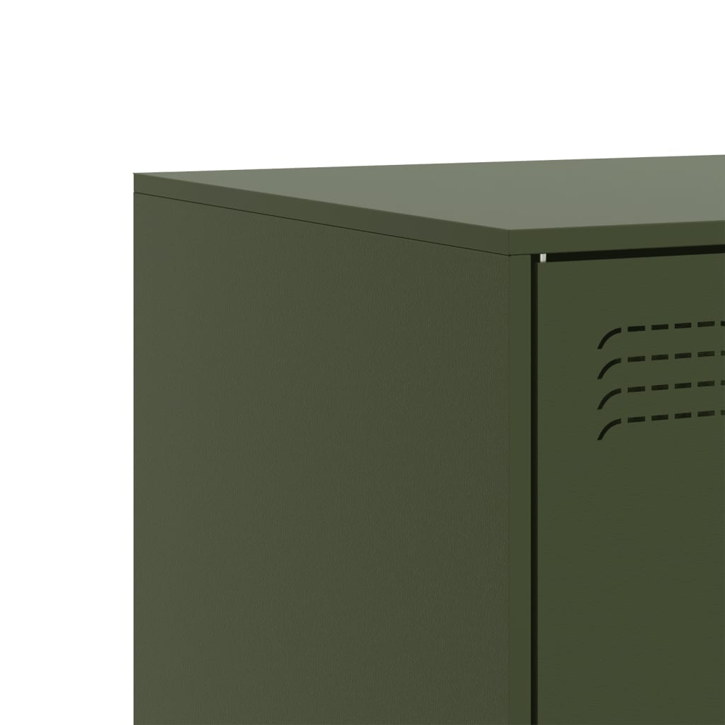 Móvel de TV 99x39x44 aço verde azeitona