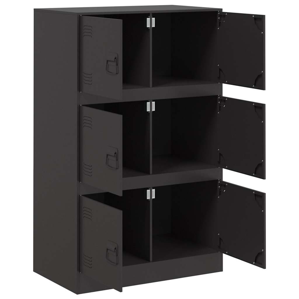 Aparador 67x39x107 cm aço preto