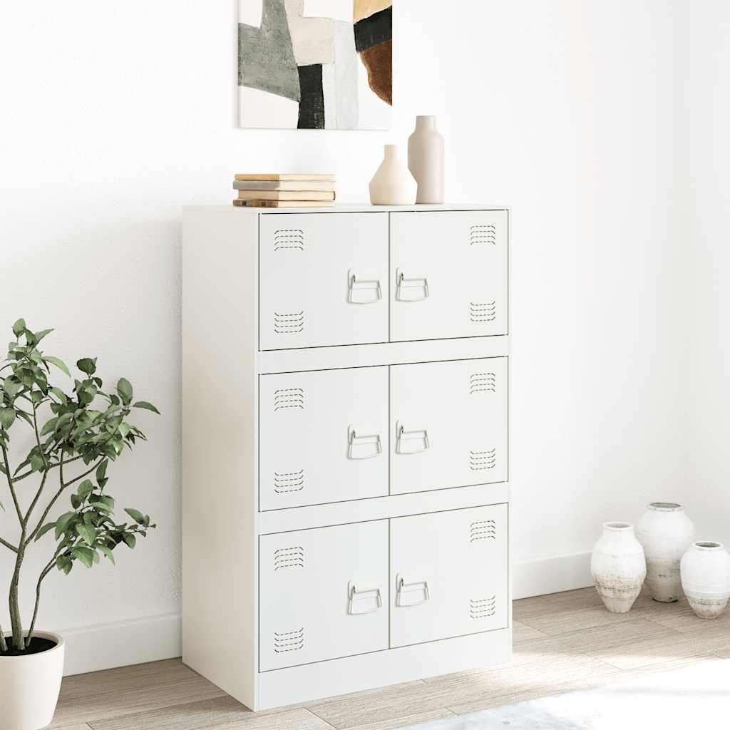 Aparador 67x39x107 cm aço branco