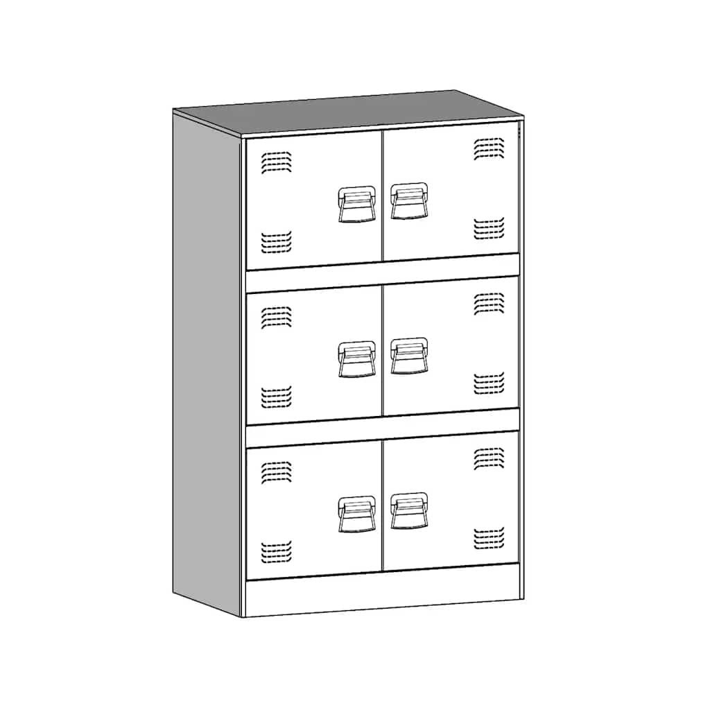 Aparador 67x39x107 cm aço branco