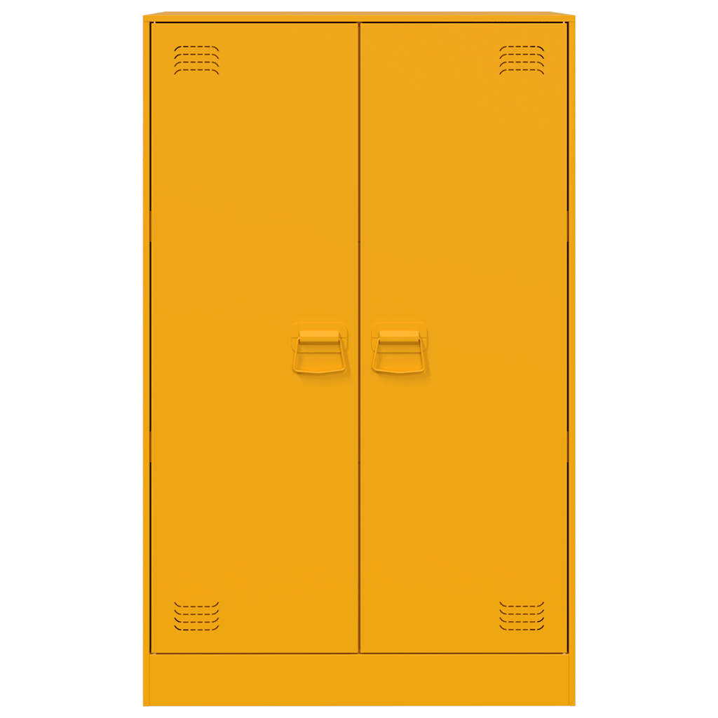 Aparador 67x39x107 cm aço amarelo mostarda