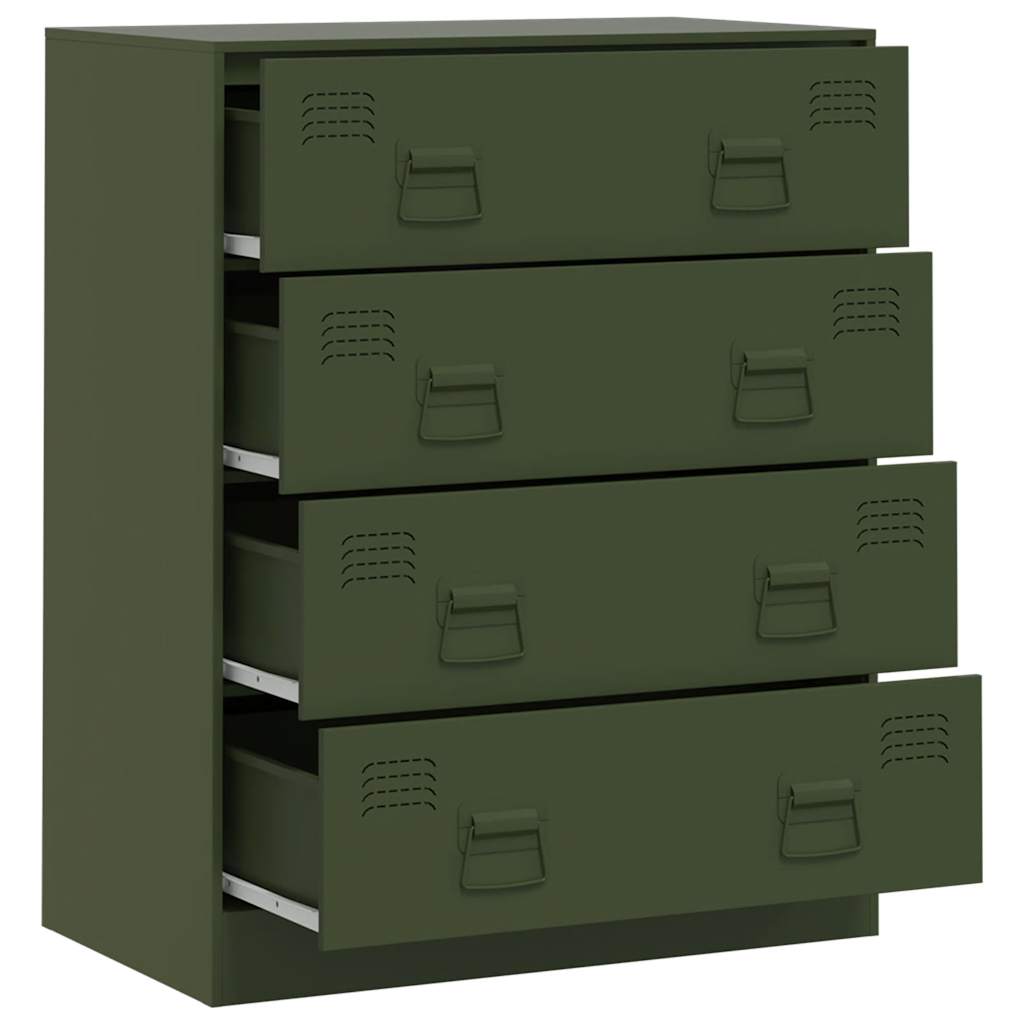 Aparador 67x39x83 cm aço verde azeitona