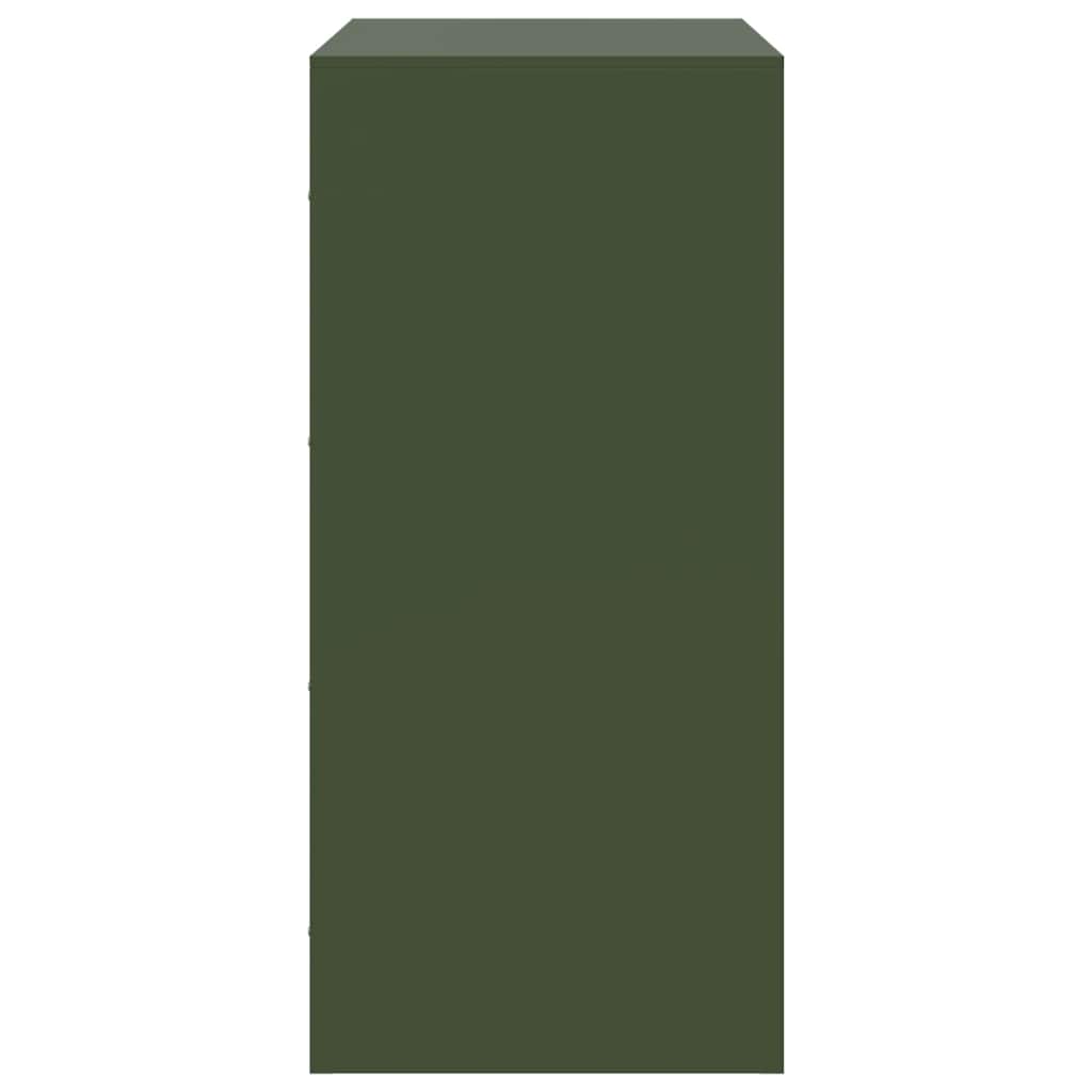 Aparador 67x39x83 cm aço verde azeitona