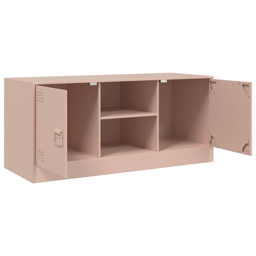 Móvel de TV 99x39x44 aço rosa