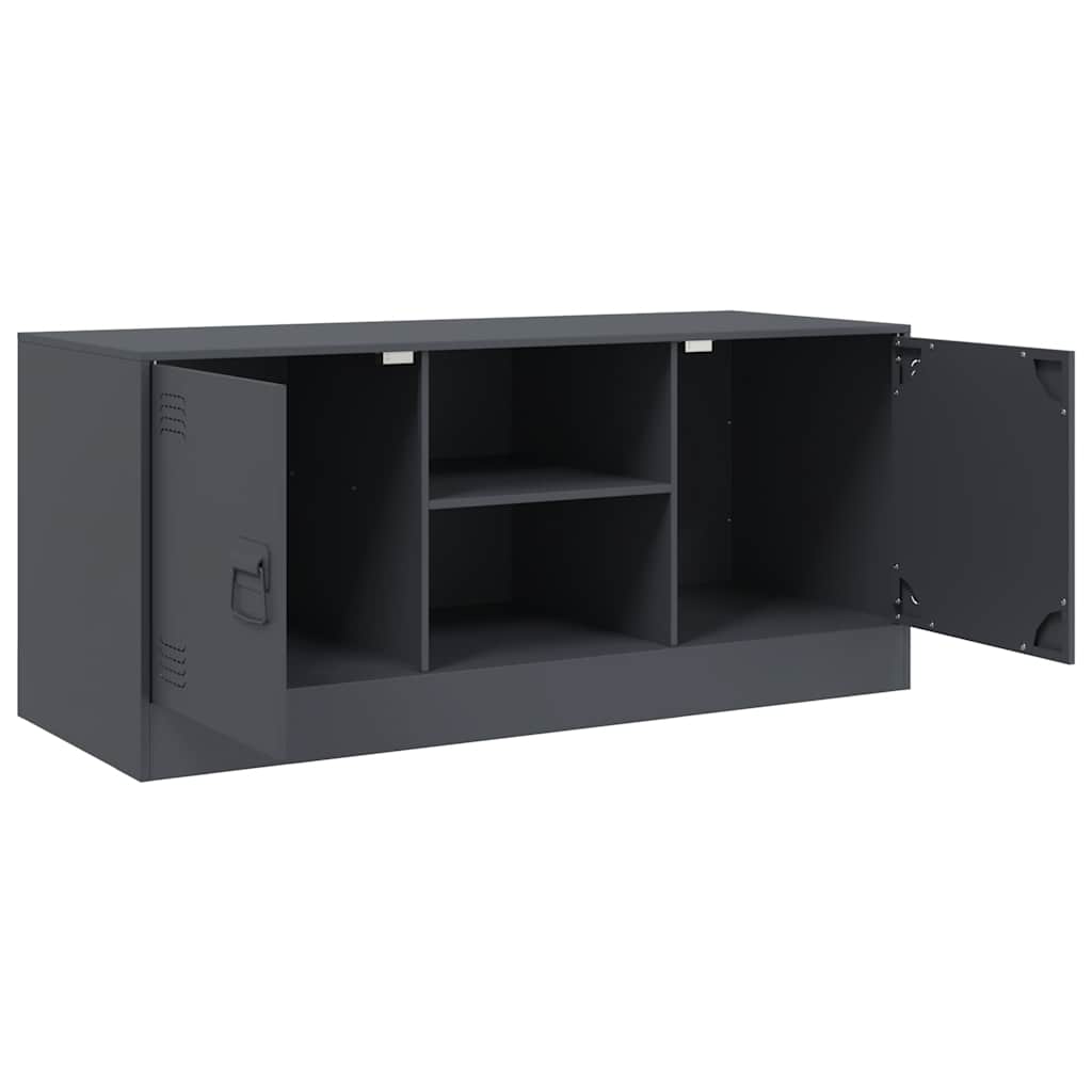 Móvel de TV 99x39x44 cm aço antracite