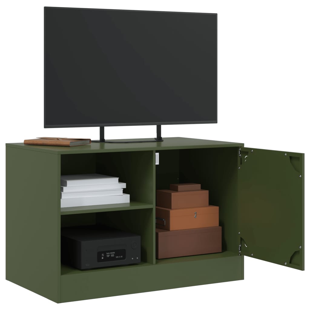 Móvel de TV 67x39x44 aço verde azeitona
