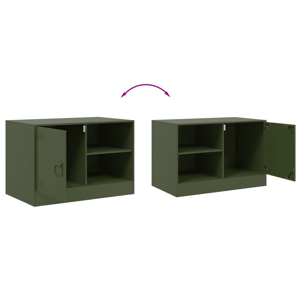 Móvel de TV 67x39x44 aço verde azeitona