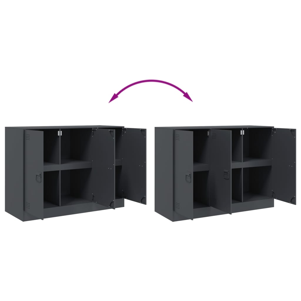 Aparador 99x39x73 cm aço antracite