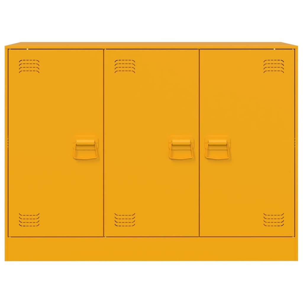 Aparador 99x39x73 cm aço amarelo mostarda