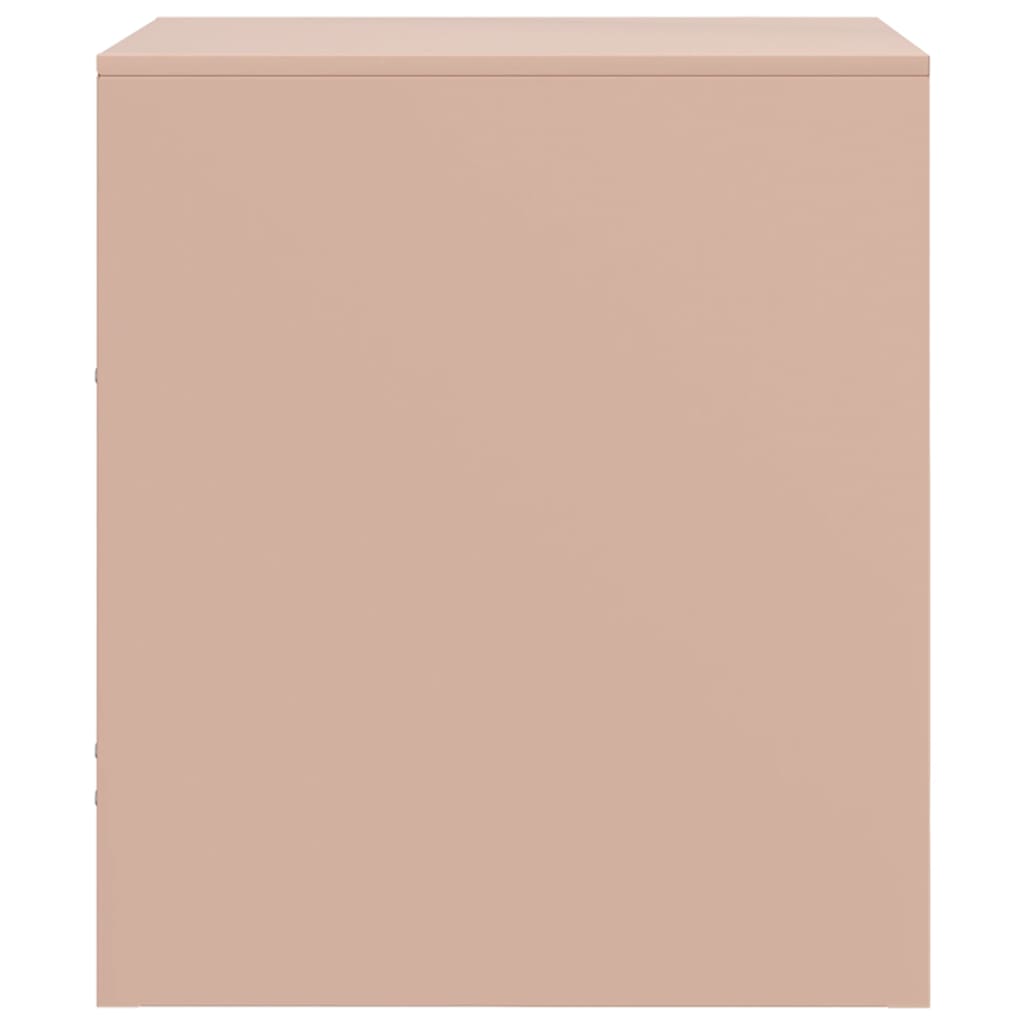 Mesa de cabeceira 34,5x39x44 cm aço rosa