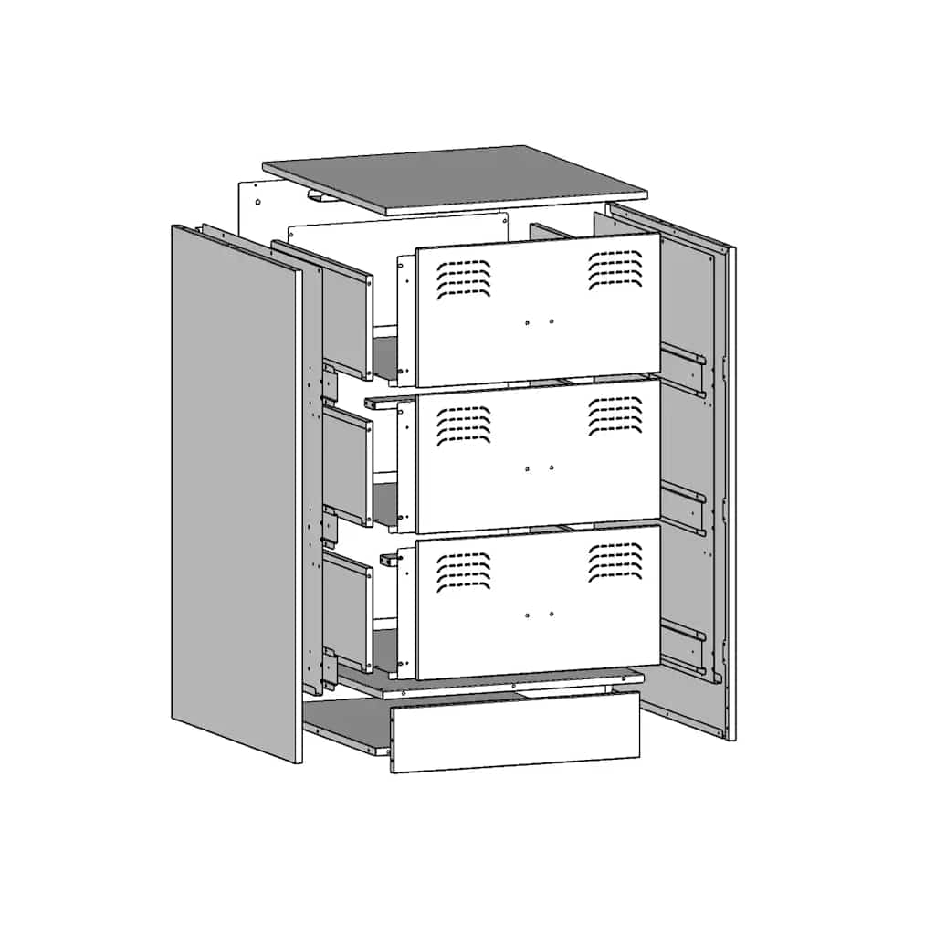 Mesa de cabeceira 34,5x39x62 cm aço preto