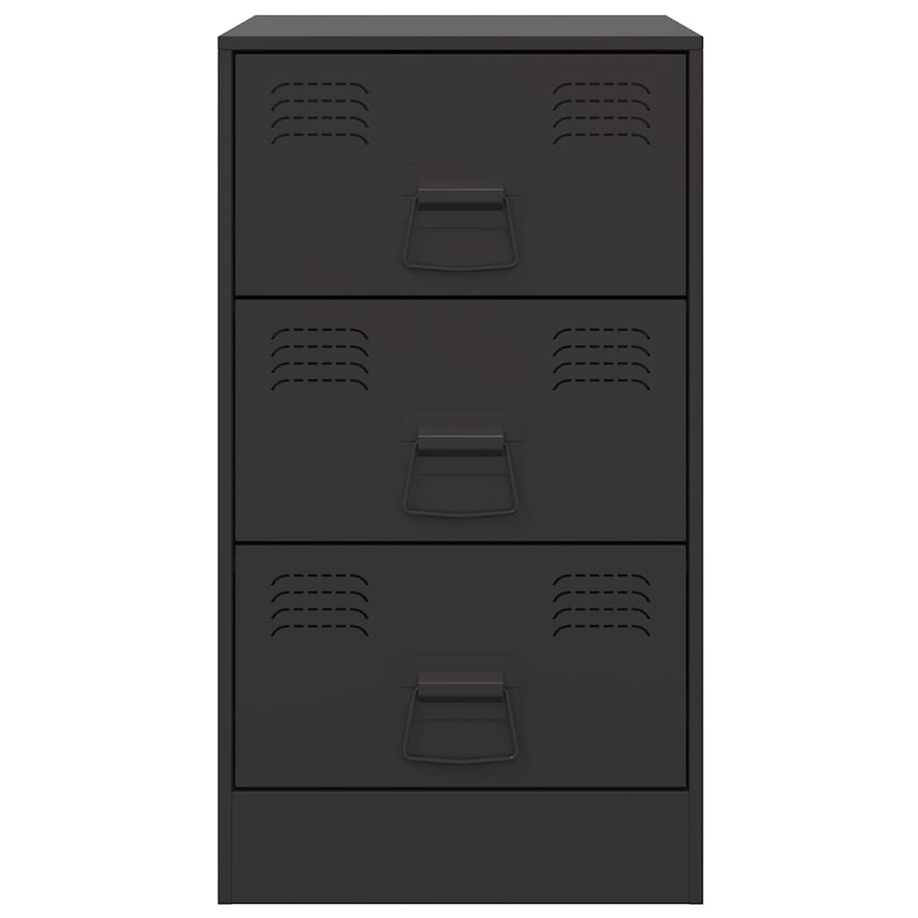 Mesa de cabeceira 34,5x39x62 cm aço preto