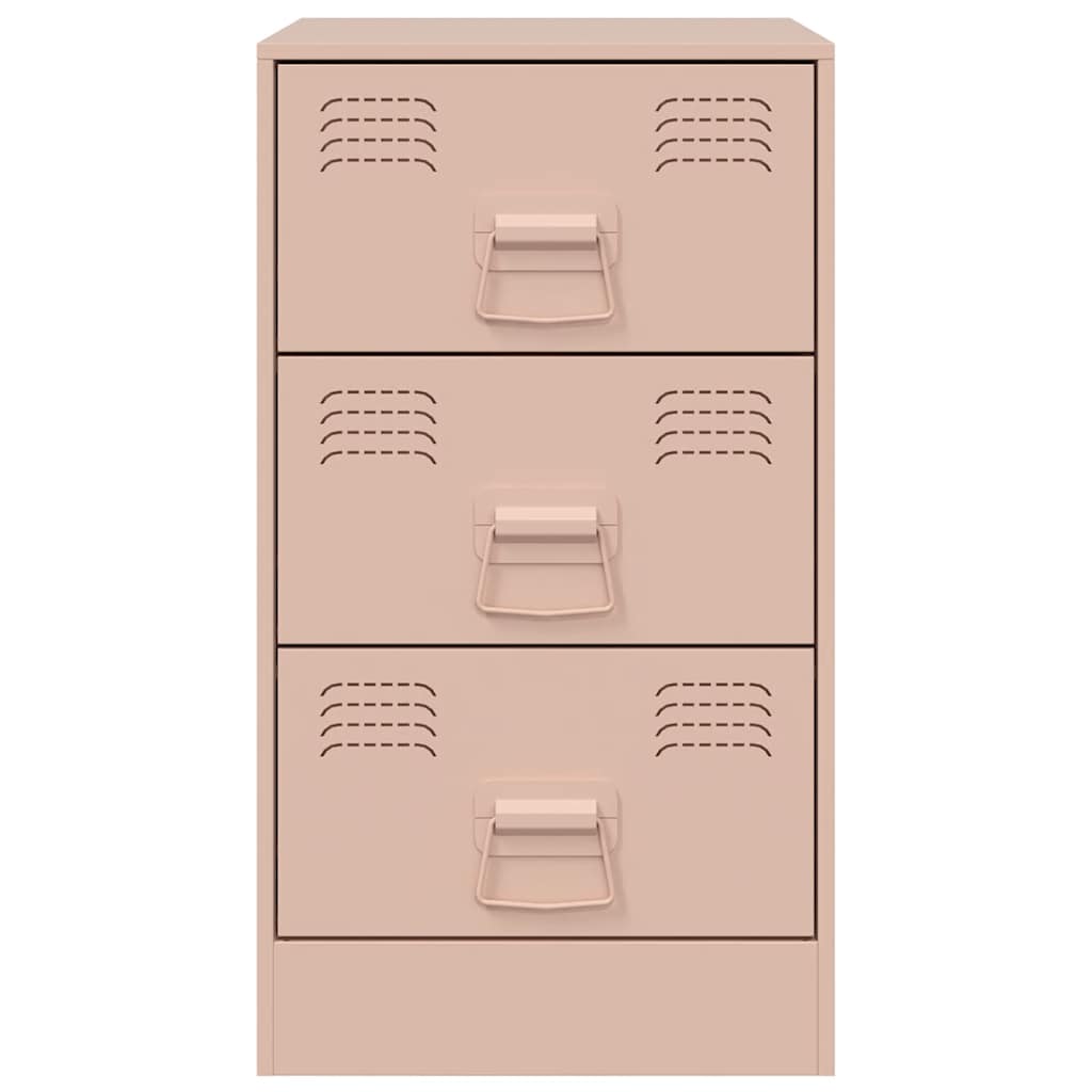 Mesa de cabeceira 34,5x39x62 cm aço rosa