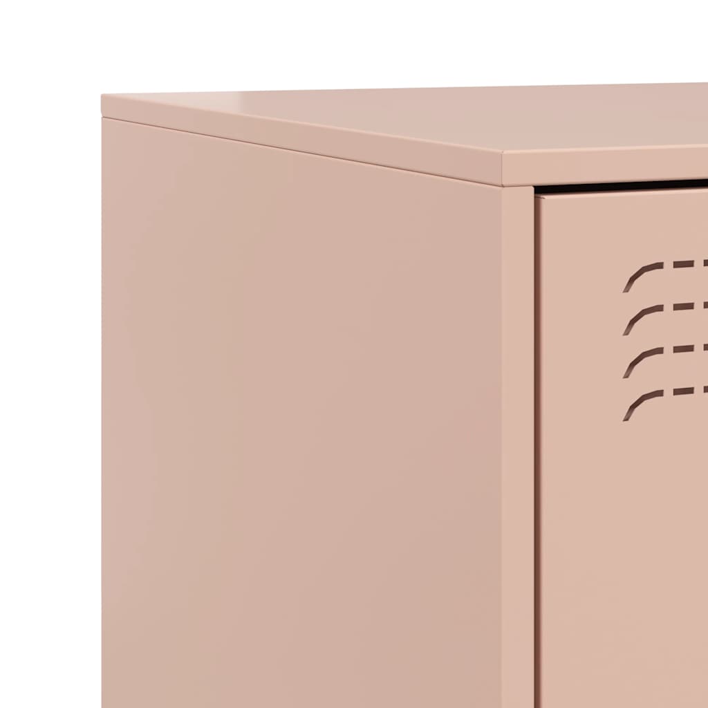 Mesa de cabeceira 34,5x39x62 cm aço rosa