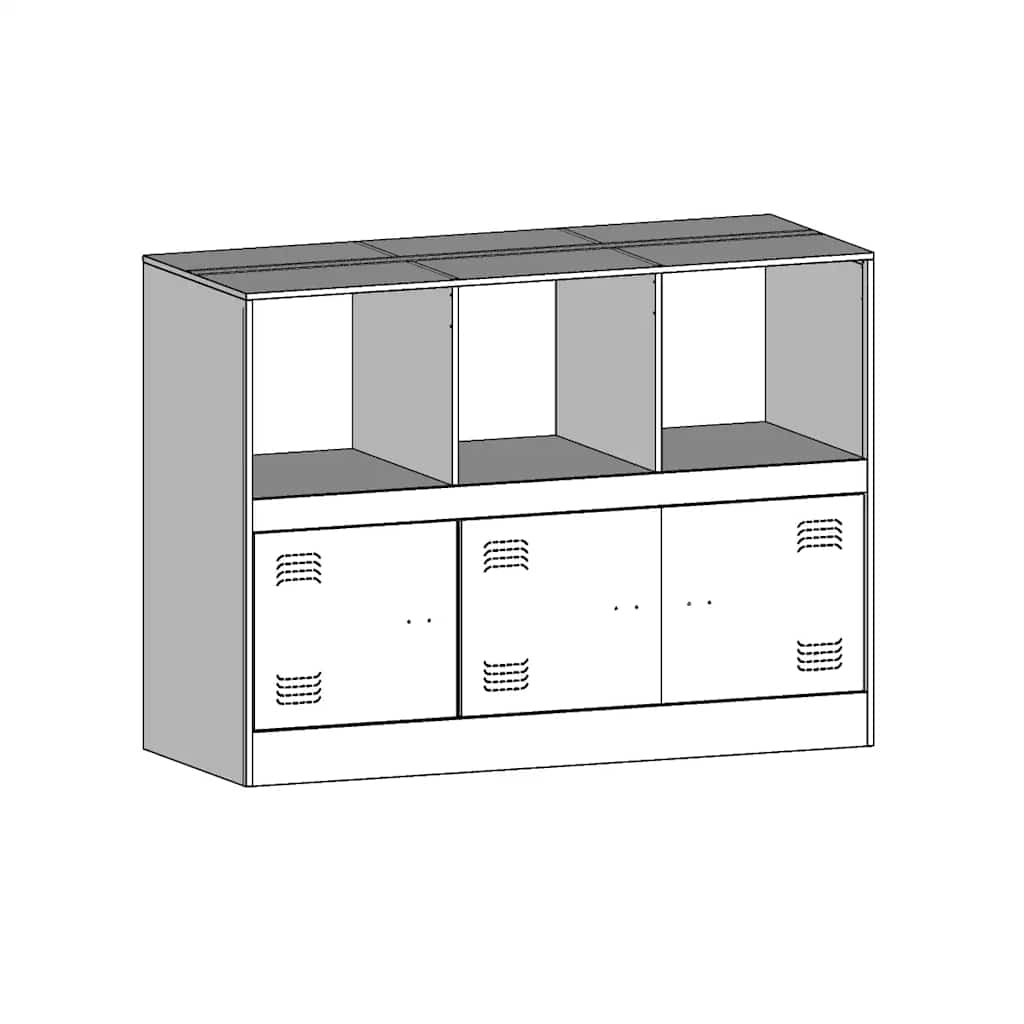 Aparador 99x39x73 cm aço verde azeitona