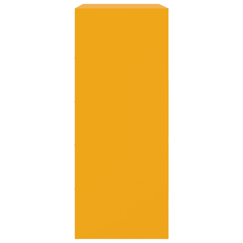 Aparador alto 67x39x95 cm aço amarelo mostarda