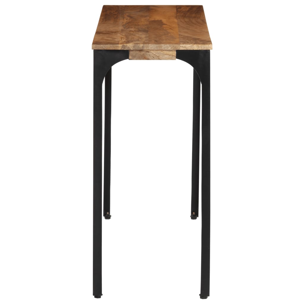 Mesa consola 110x35x76 cm mangueira maciça/ferro castanho