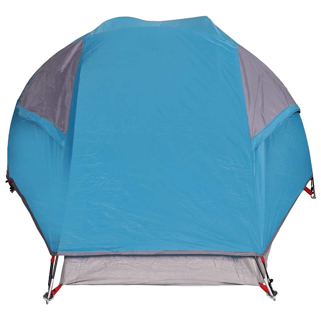 Tenda de campismo cúpula para 1 pessoa impermeável azul