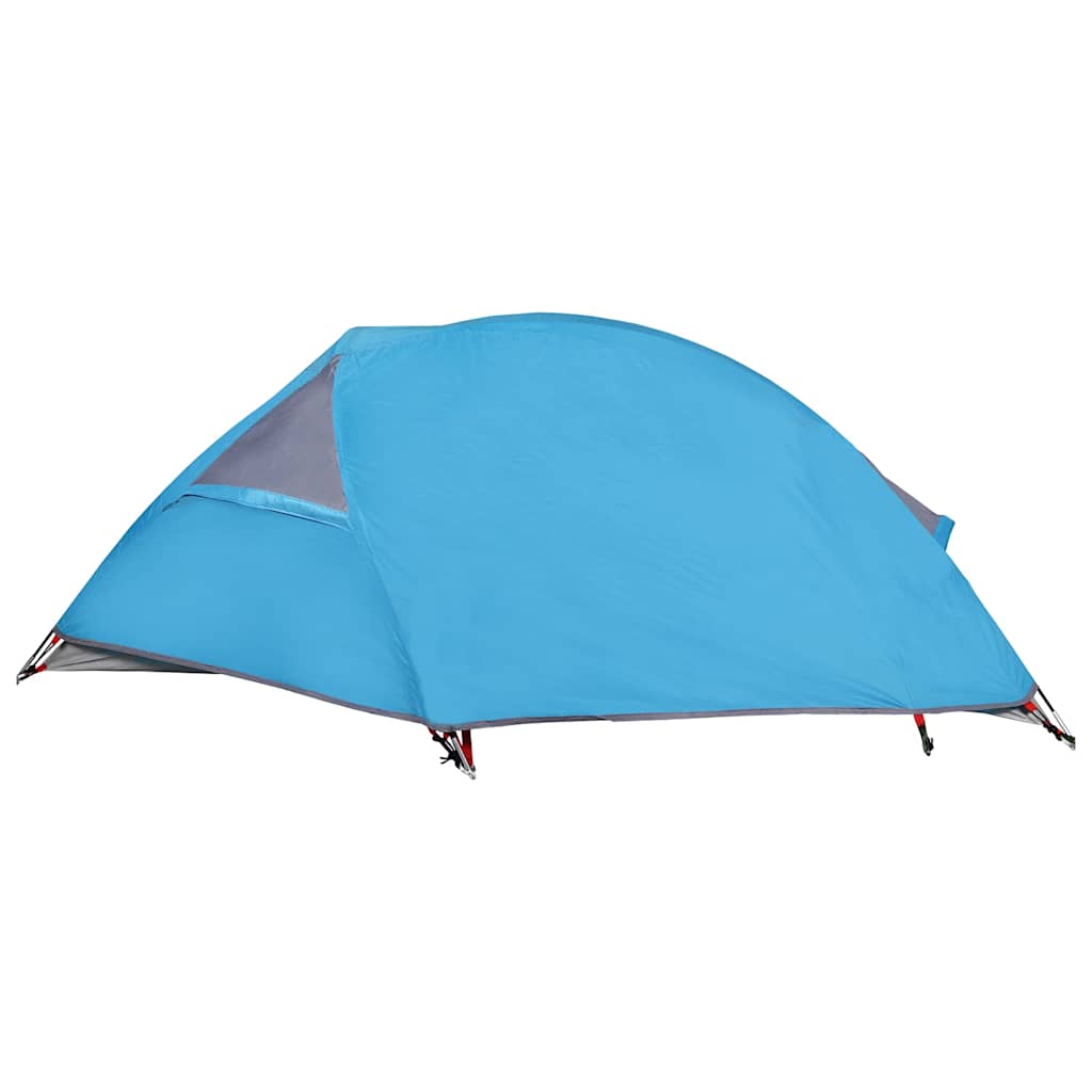 Tenda de campismo cúpula para 1 pessoa impermeável azul