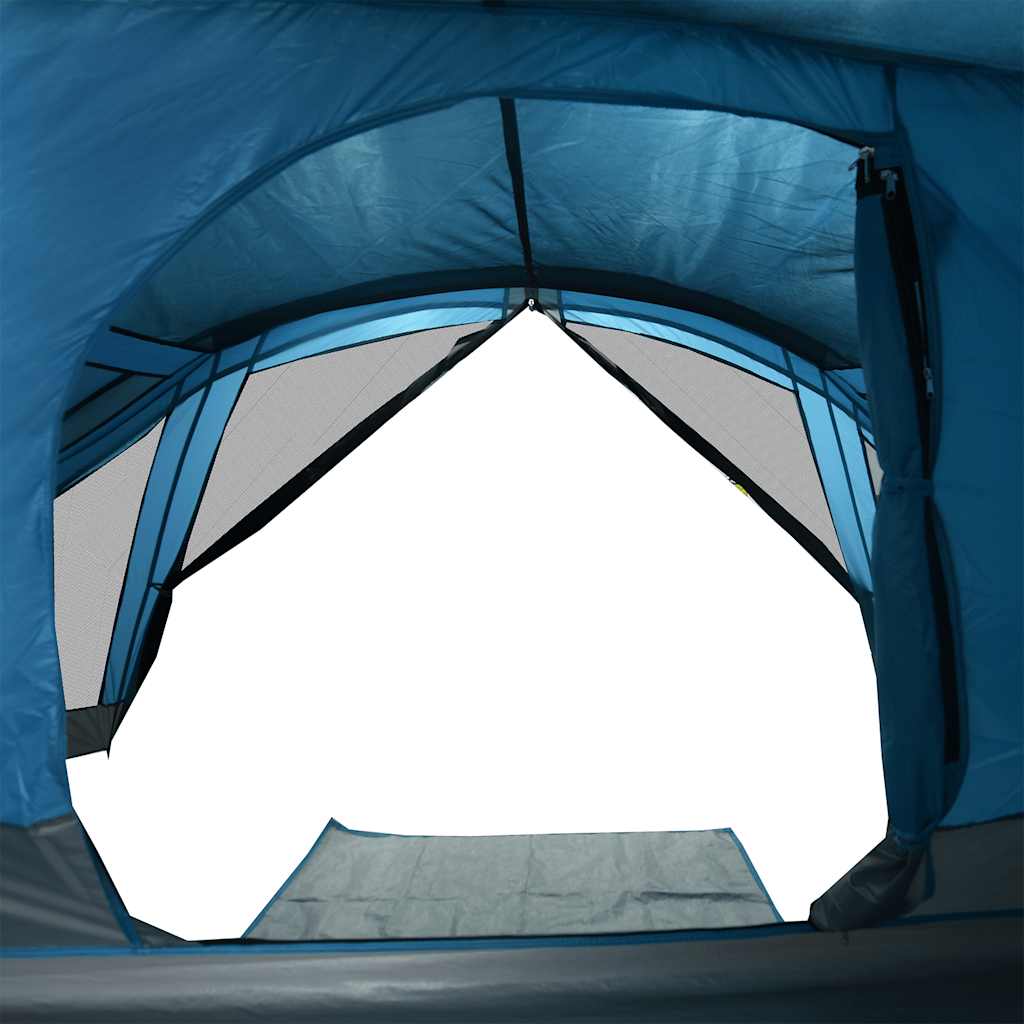 Tenda de campismo cabana para 4 pessoas impermeável azul