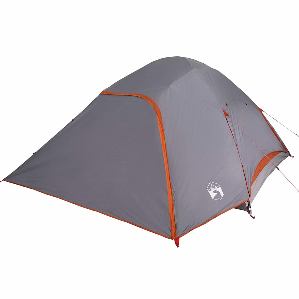 Tenda de campismo cúpula para 4 pessoas impermeável cinza