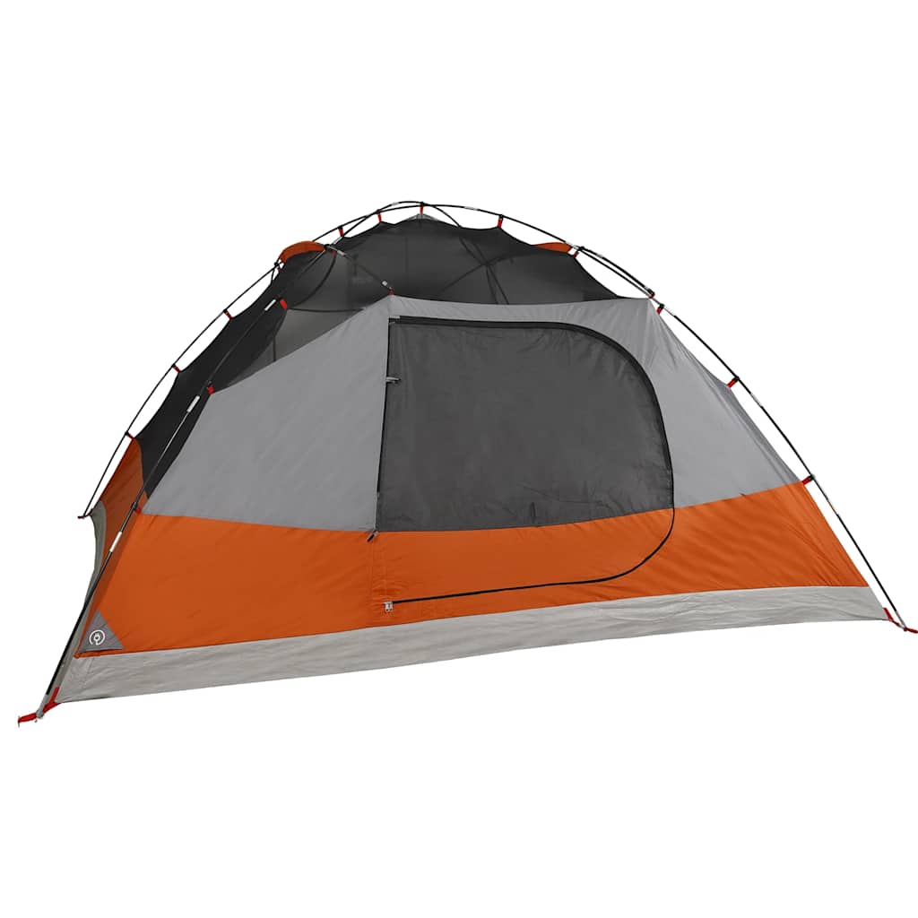 Tenda de campismo cúpula para 4 pessoas impermeável cinza