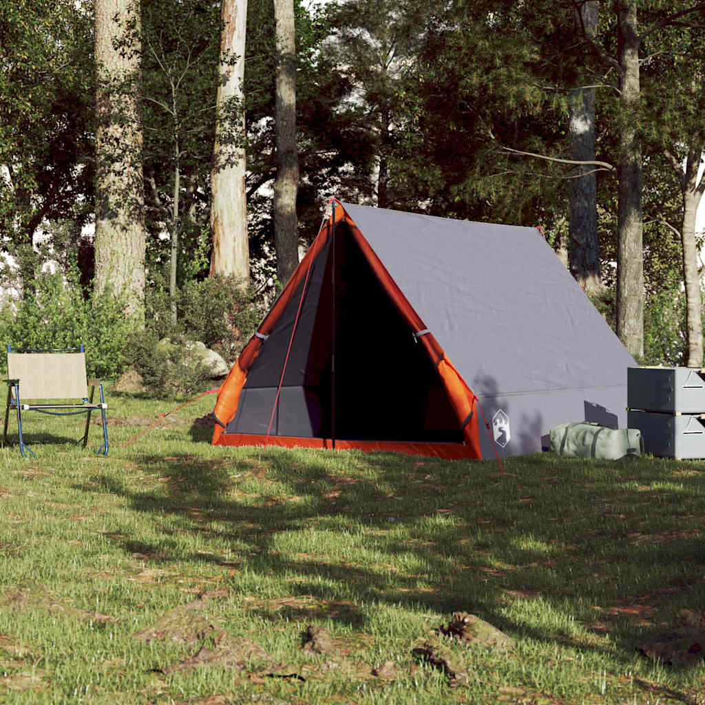 Tenda de campismo em A p/ 2 pessoas impermeável cinza