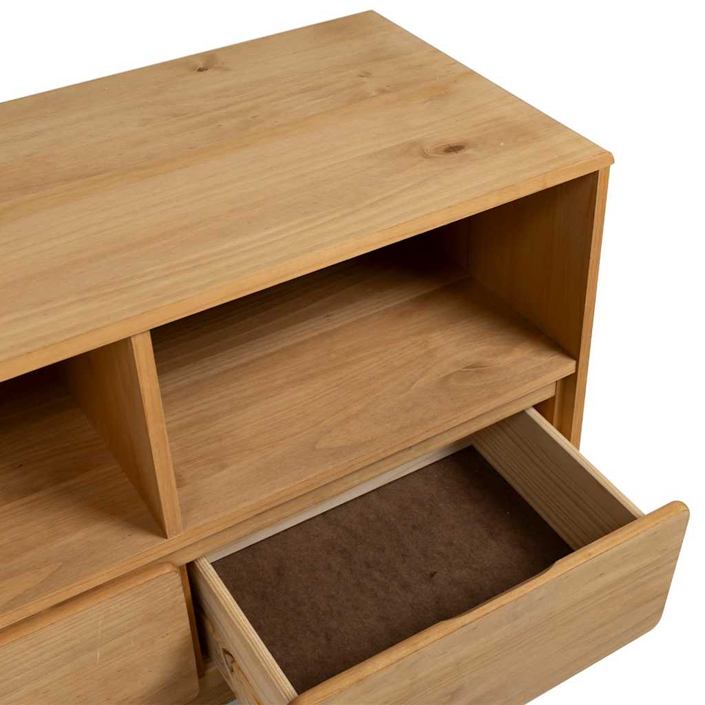 Móvel de TV SAUDA 99x43x55 cm madeira pinho maciça cor carvalho