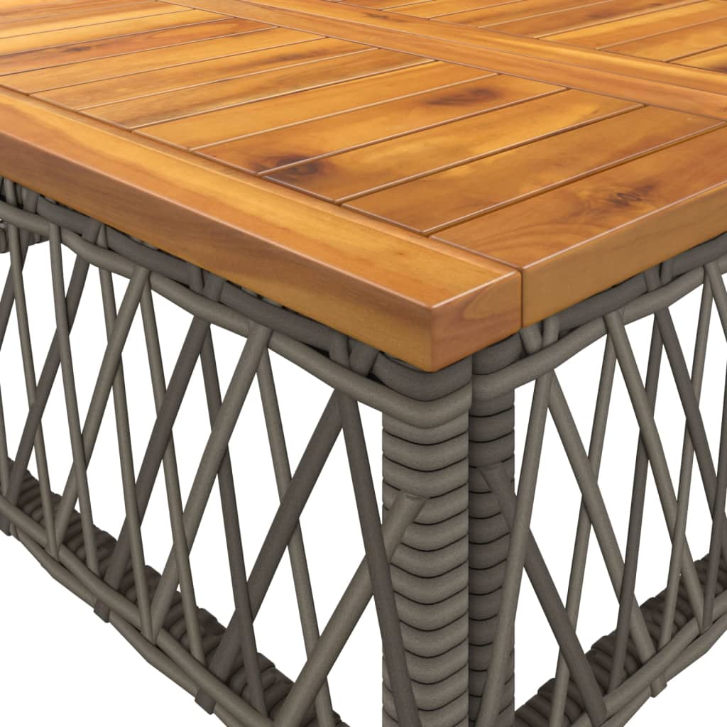 2 pcs conjunto sofás de jardim c/ almofadões vime PE cinzento