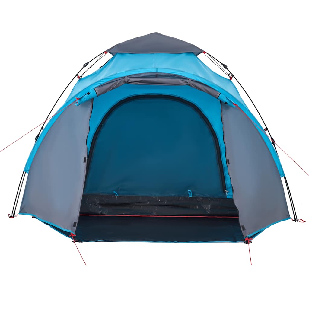 Tenda de campismo cúpula para 3 pessoas libertação rápida azul