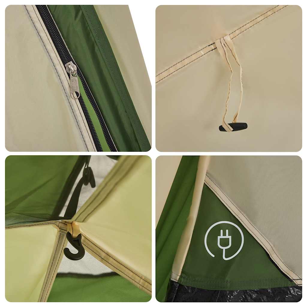 Tenda de campismo cúpula para 4 pessoas libertação rápida verde