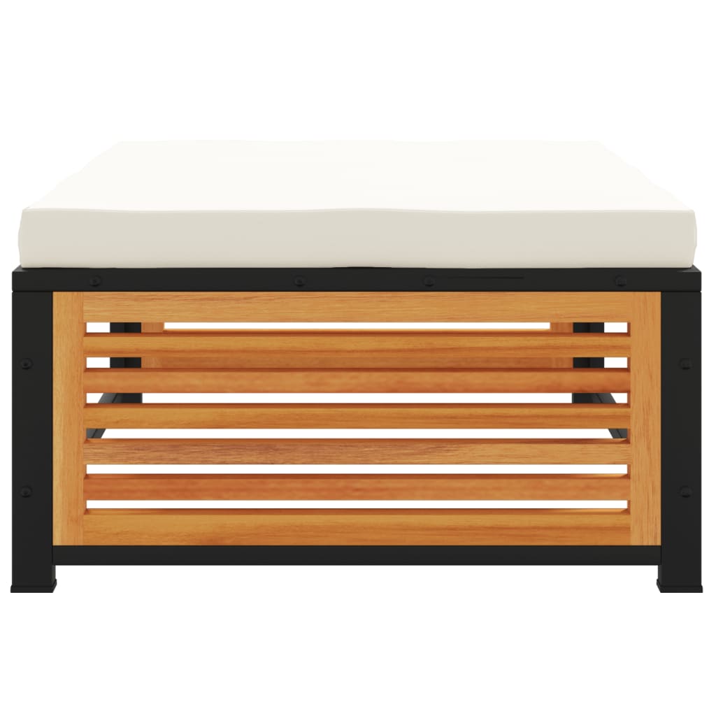 Banco de jardim com almofadão 68x68x30 cm acácia maciça