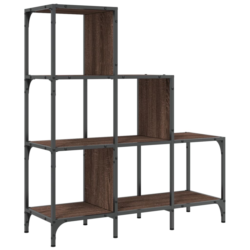 Estante 92x30x102 cm deriv. de madeira/metal carvalho castanho