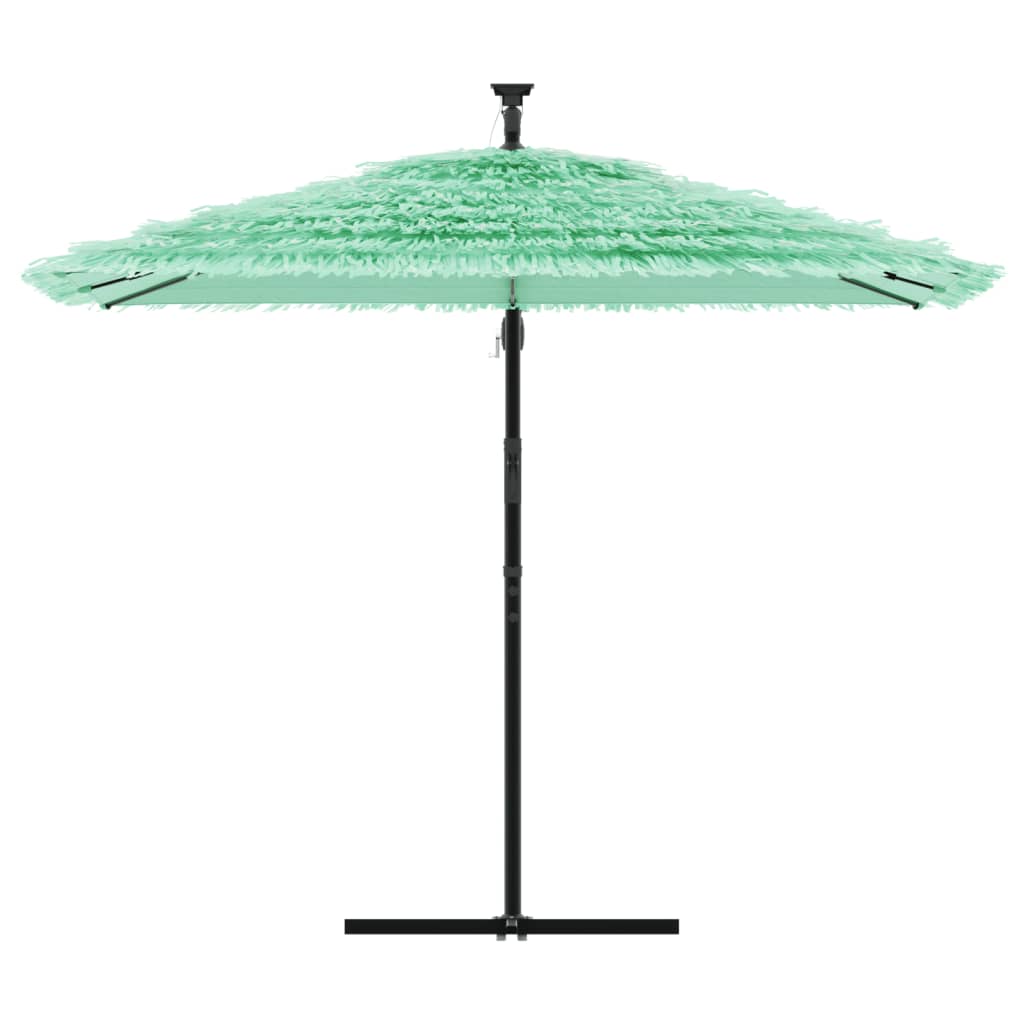 Guarda-sol de jardim com poste de aço 269x269x235 cm verde