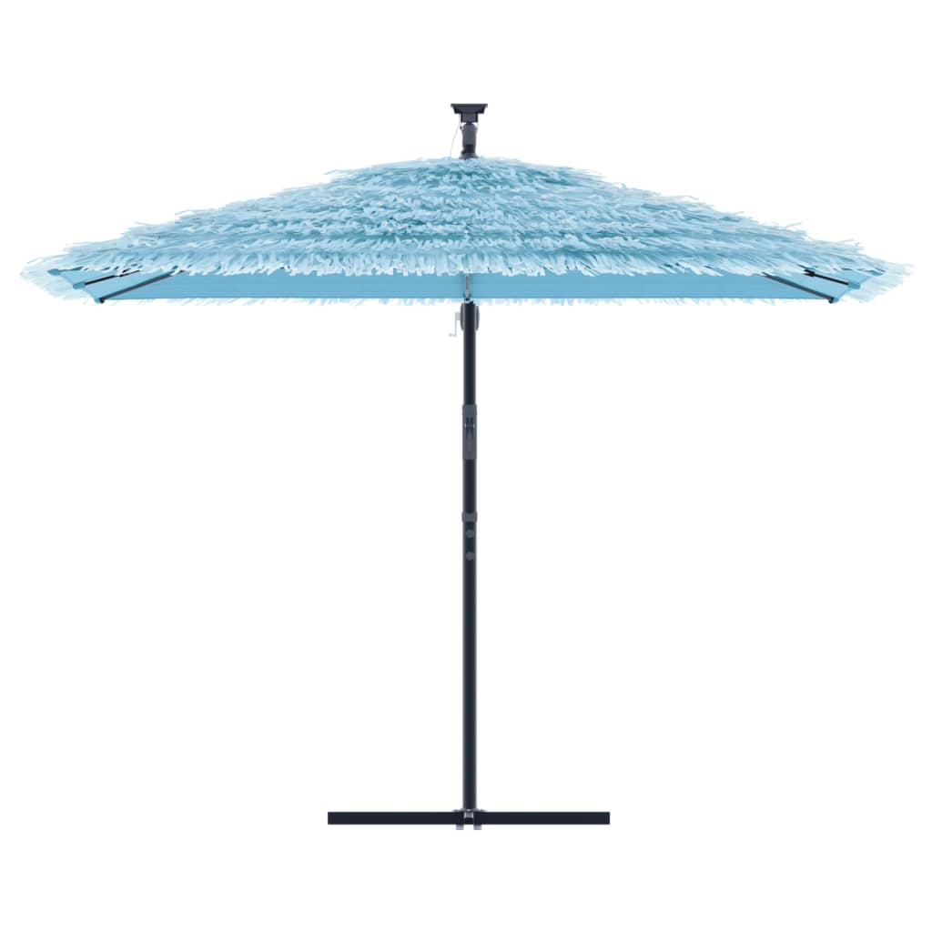 Guarda-sol de jardim com poste de aço 290x290x238 cm azul