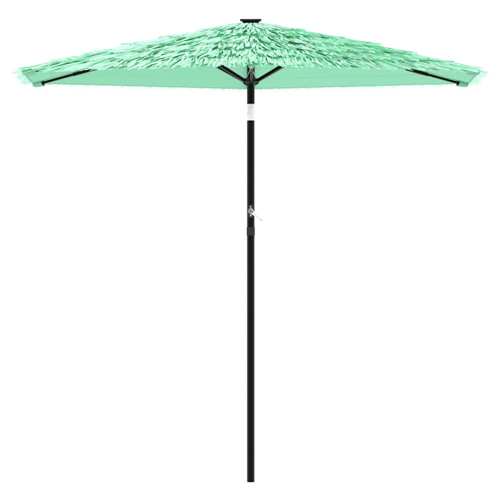 Guarda-sol de jardim com poste de aço 268x268x226 cm verde