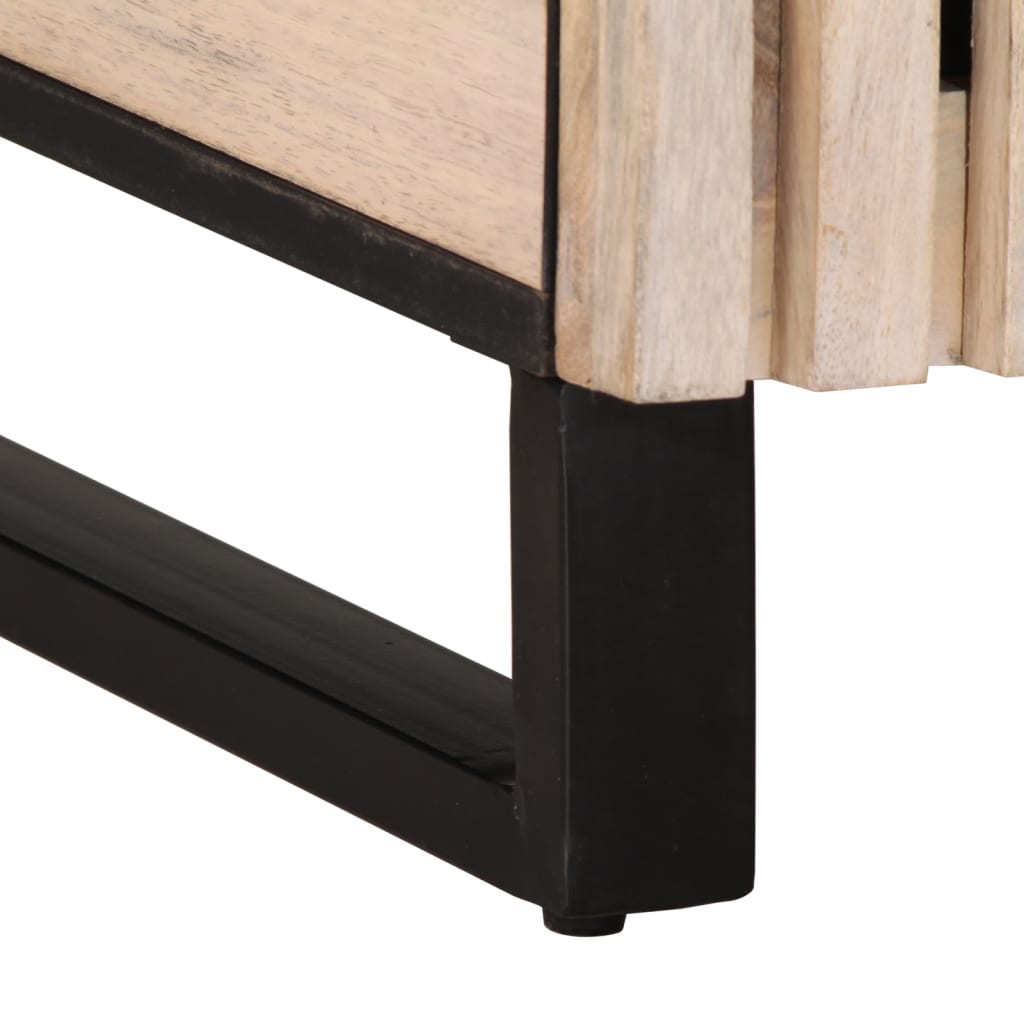 Mesa de cabeceira 50x34x60cm madeira de mangueira maciça branco