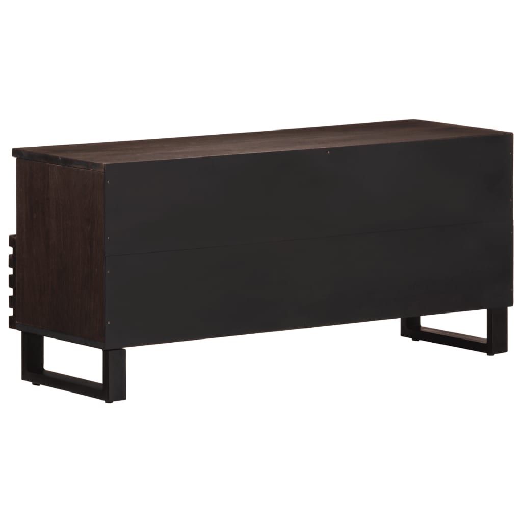 Móvel de TV 100x34x46 cm madeira de mangueira maciça castanho
