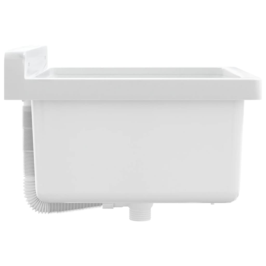 Lavatório de parede 40x40x24 cm resina branco