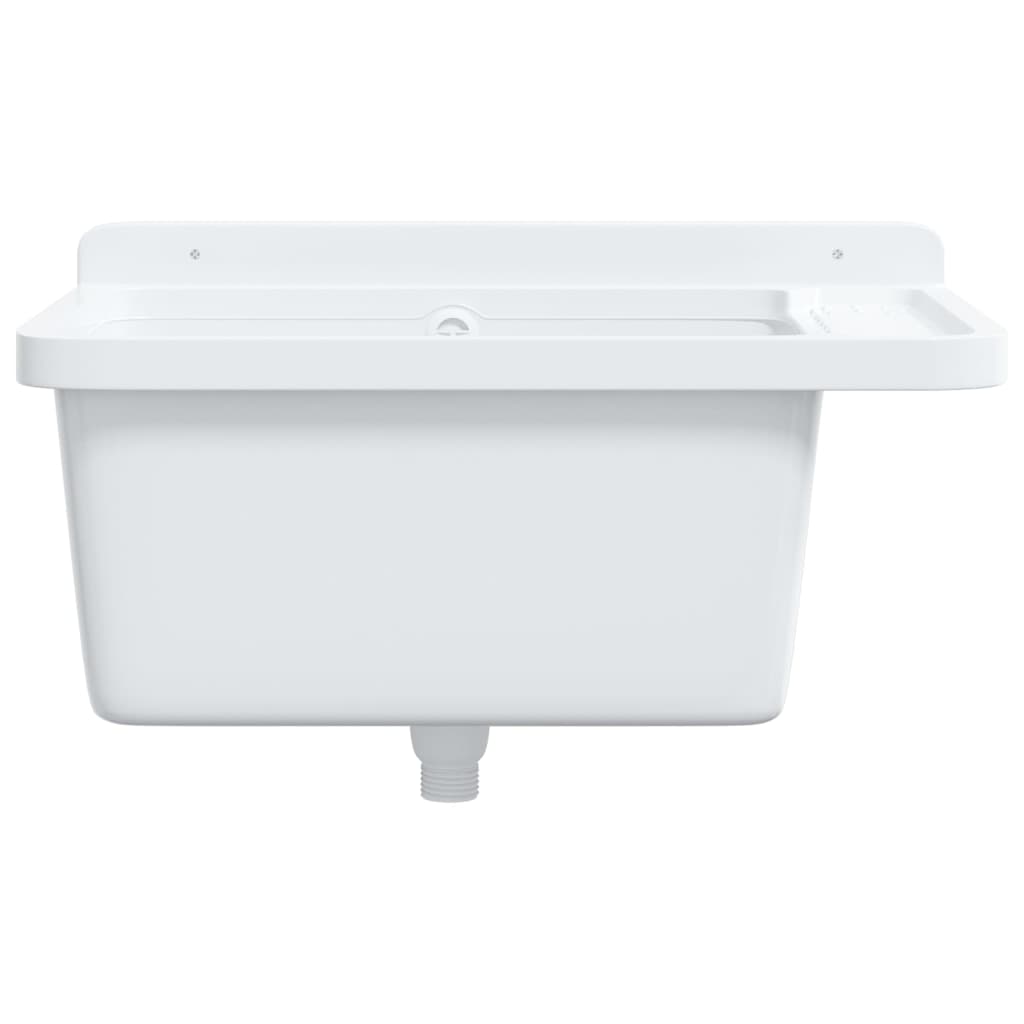 Lavatório de parede 60x40x28 cm resina branco