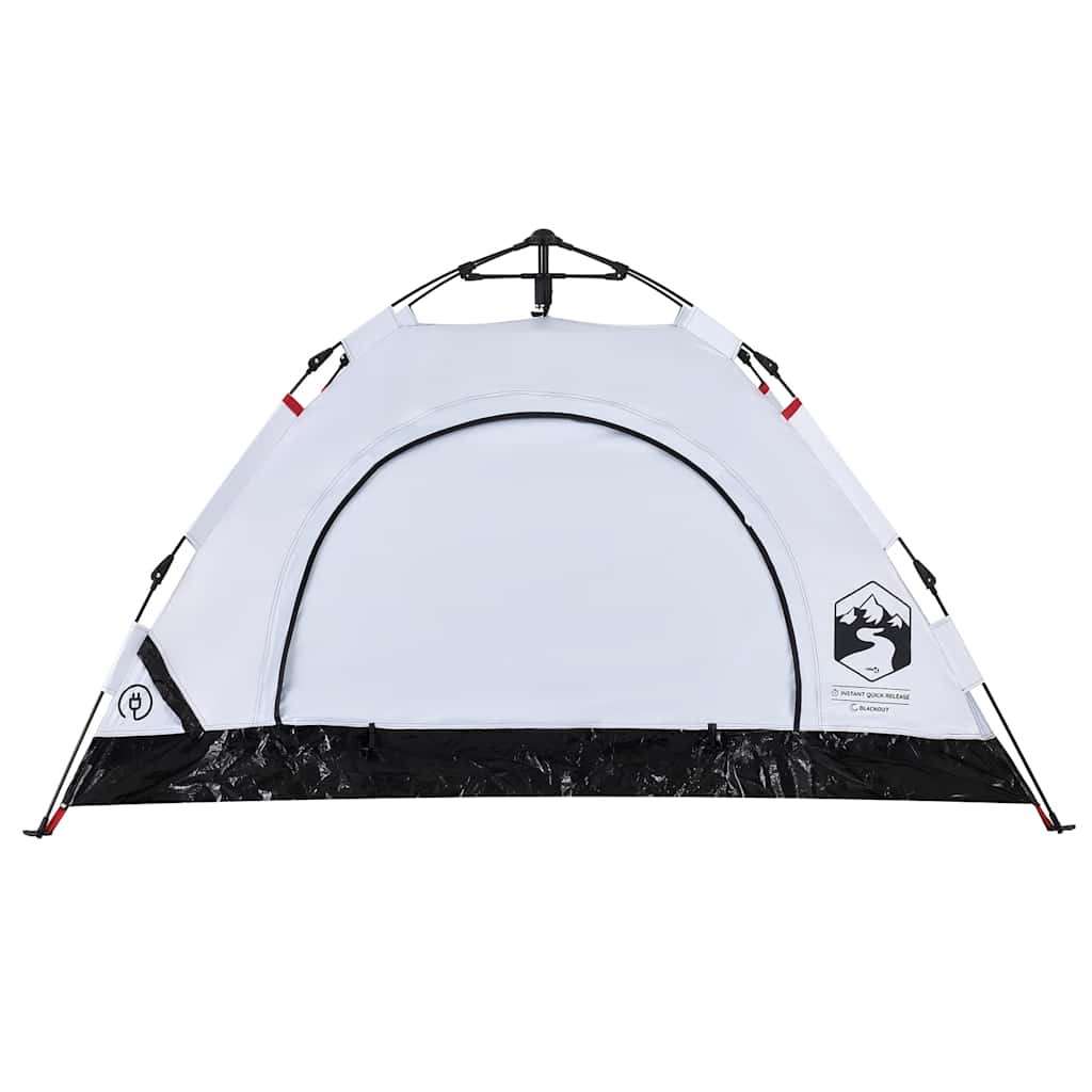 Tenda campismo p/ 2 pessoas opaca libertação rápida branco
