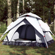 Tenda campismo cúpula 3 pessoas opaca libertação rápida branco