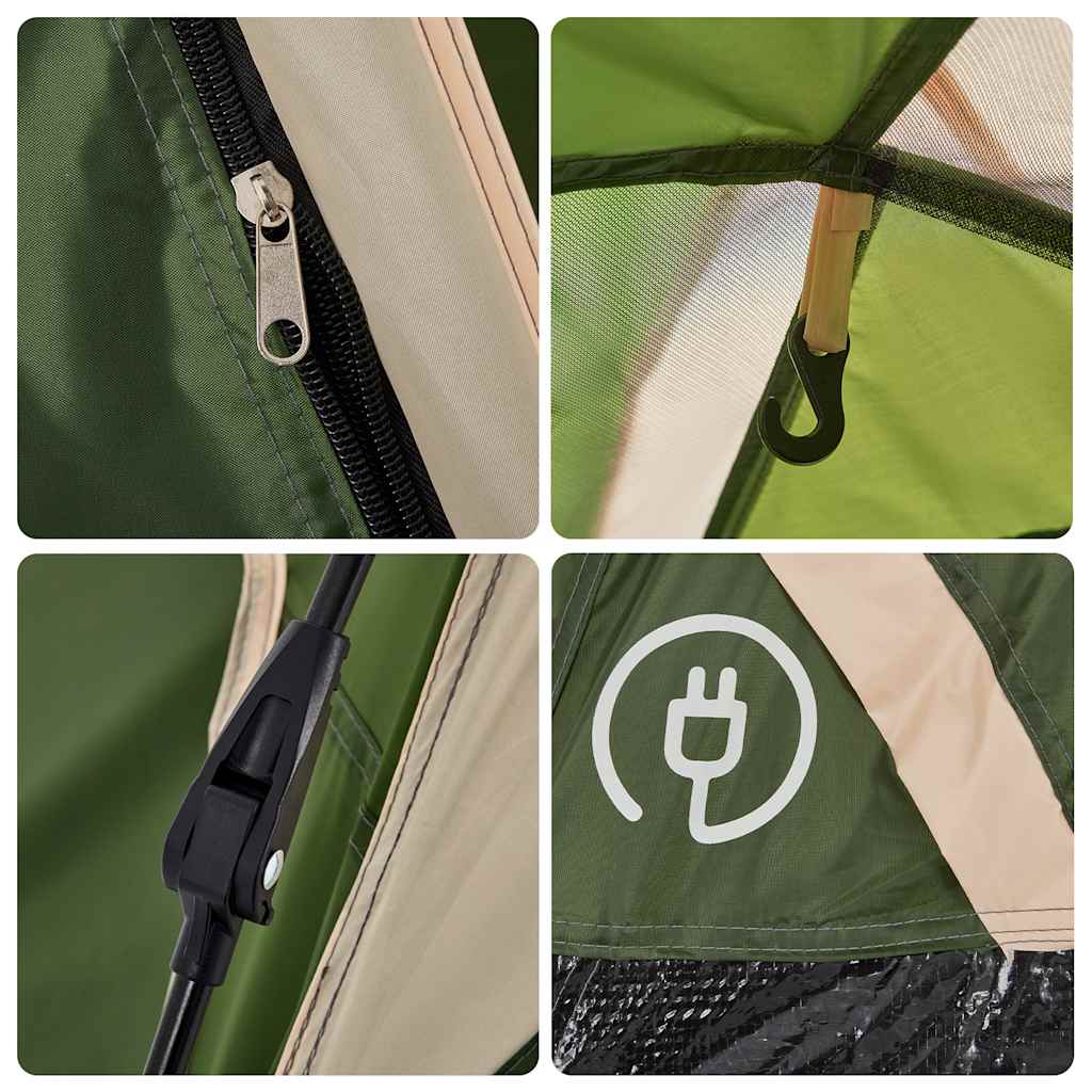 Tenda de campismo cúpula para 2 pessoas libertação rápida verde