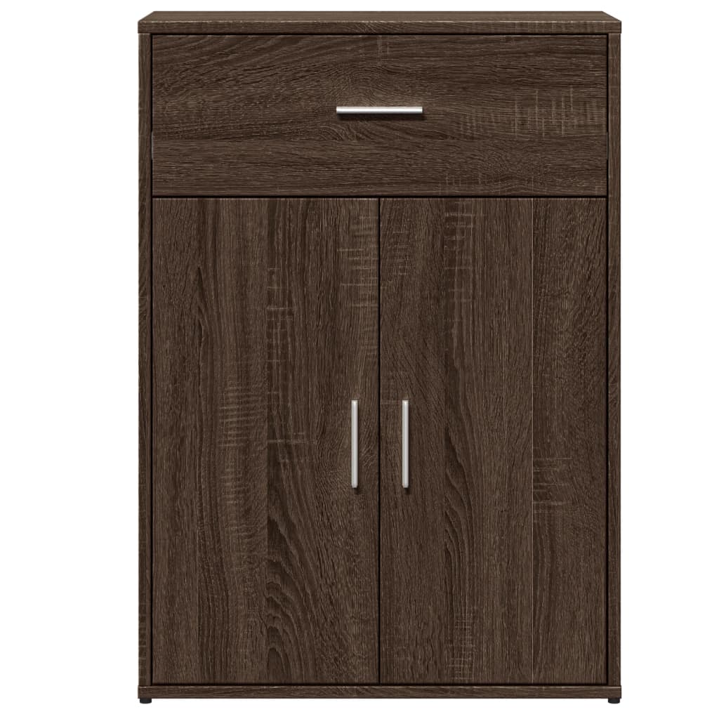 Aparador 60 x 30 x 84 cm derivados de madeira carvalho castanho