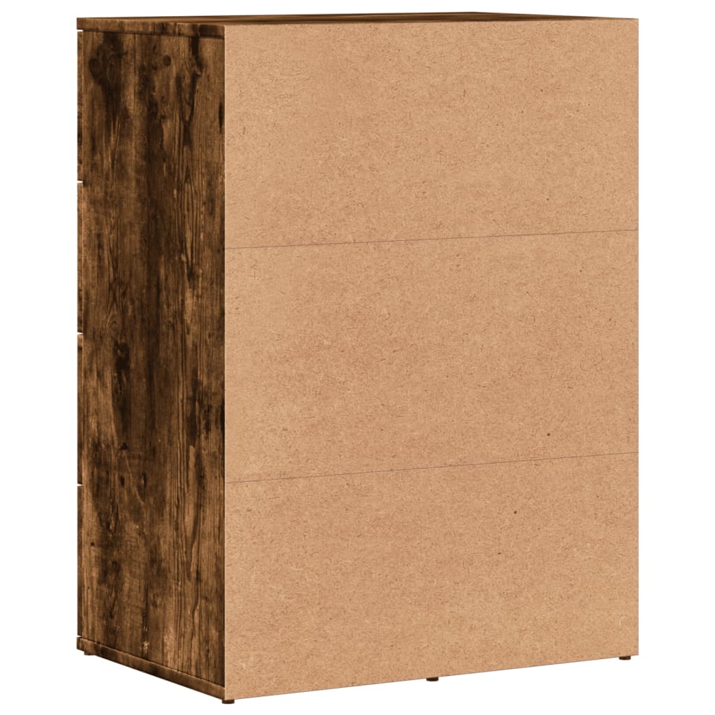 Aparador 59x39x80 cm derivados de madeira cor carvalho fumado