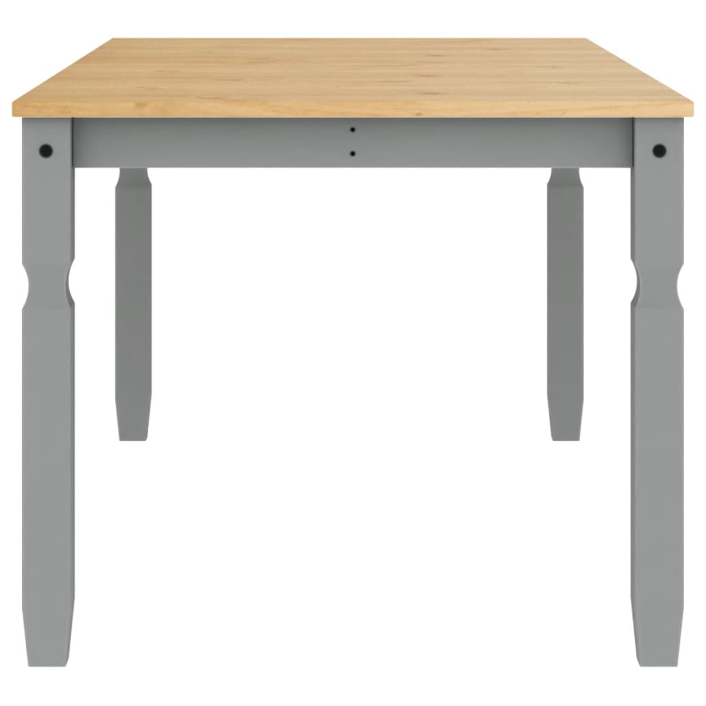 Mesa de jantar Corona 180x90x75 cm madeira pinho maciça cinza